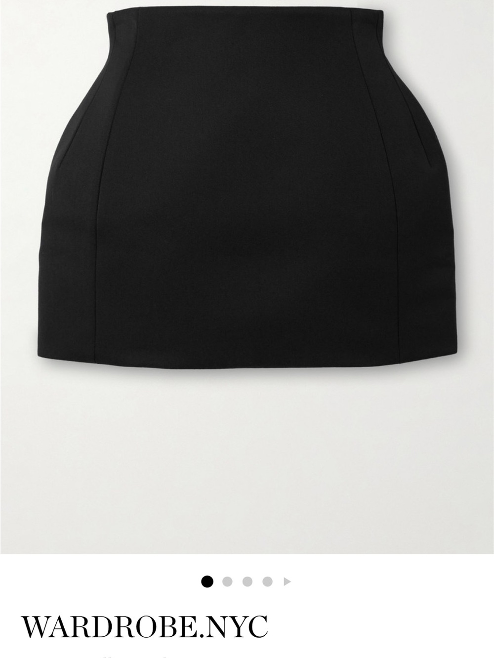 WARDROBE.NYC Black Sculpted Mini Skirt
